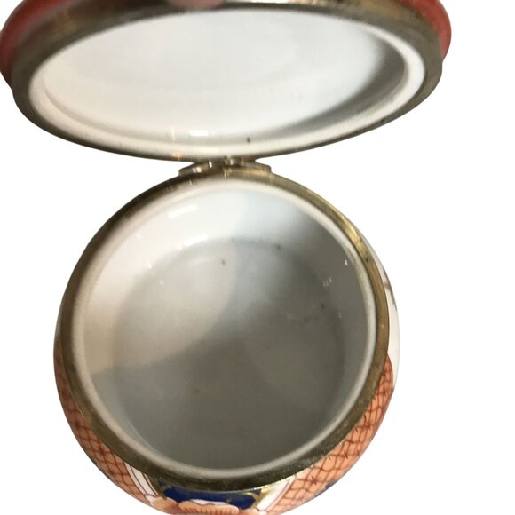 Vintage Japanese Ashtray Porcelain Hinged Lidded  With Handle 7" - Picture 3 of 10